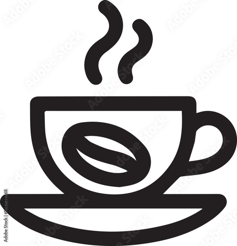 modern coffee cup icon silhouette