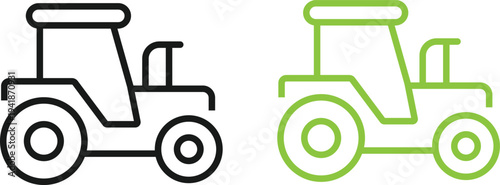 Modern and minima Autonomous Tractor Icon