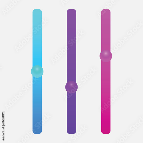 A colorful illustration of three vibrant wristbands in blue, purple, and pink hues on a clean white background