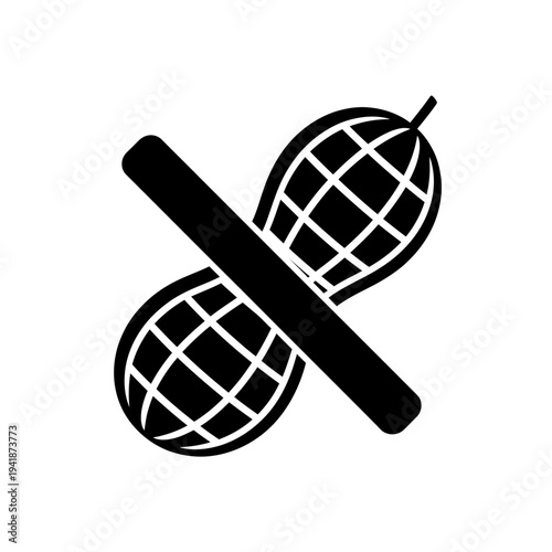 Peanut allergy symbol, food safety and health awareness.