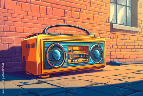 The style of the Retro Pop Party Eighties 80's Party Recorder is reminiscent of neon cartoons