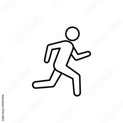 Running Man Icon - Motion and Activity.