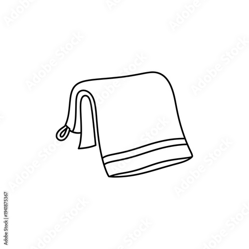 Simple line art illustration of a towel.