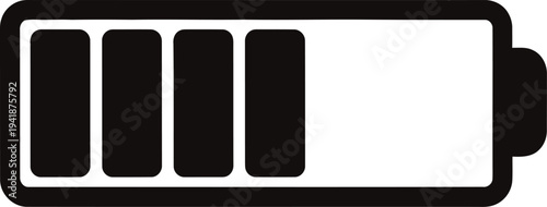 Battery icon graphic showing charge level indicator bar