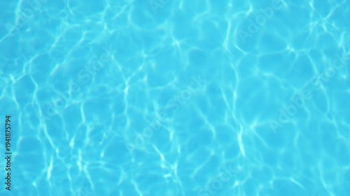 excitement on the surface of the pool water, top view, slow motion

