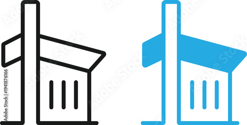 Minimal and clean Solar Panel Installation Icon