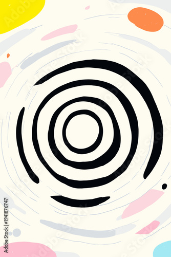 Hypnotic Op Art Pattern Creating a Dynamic Optical Illusion