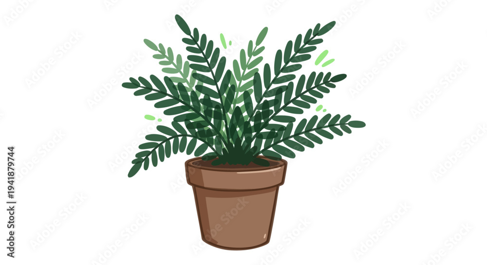 Obraz premium A potted plant with lush green leaves on a white background