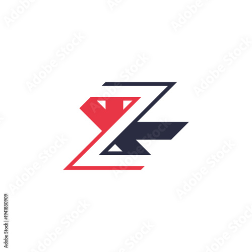 Alphabet Monogram ZK KZ Letter Logo for Branding Solutions