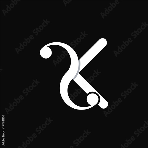 Alphabet Monogram ZK KZ Letter Logo for Branding Solutions