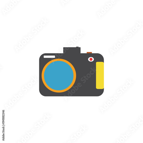 Flat Camera Icon Illustration