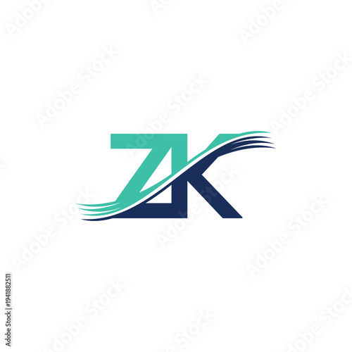 Creative Monogram Logo of ZK and KZ for Versatile Branding