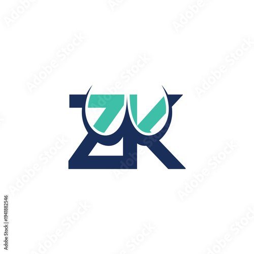 Creative Monogram Logo of ZK and KZ for Versatile Branding