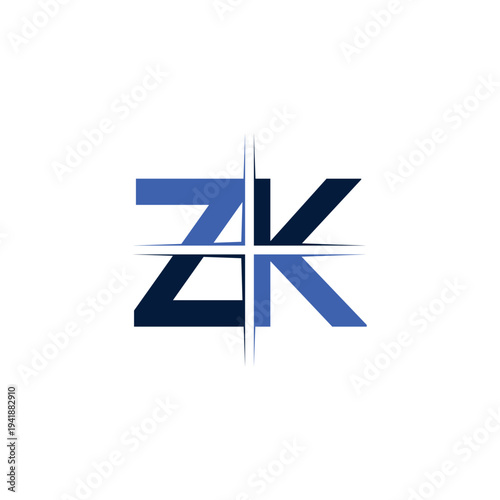 Professional ZK KZ Initial Monogram Letter Logo Design
