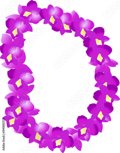 Purple Flower Garland Ring for Celebration Designs
