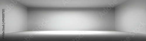 Wallpaper Mural A minimalistic empty white room with clean walls, ceiling, and floor illuminated by soft, even lighting a spacious and modern atmosphere, world crisis, blurred background Torontodigital.ca