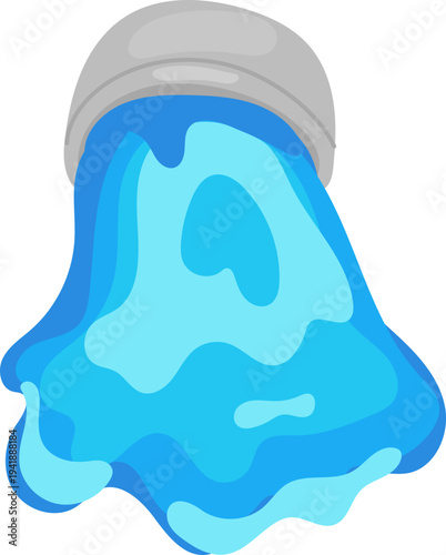 Soft Blue Water Blob Splash Isolated Festival Vector Style