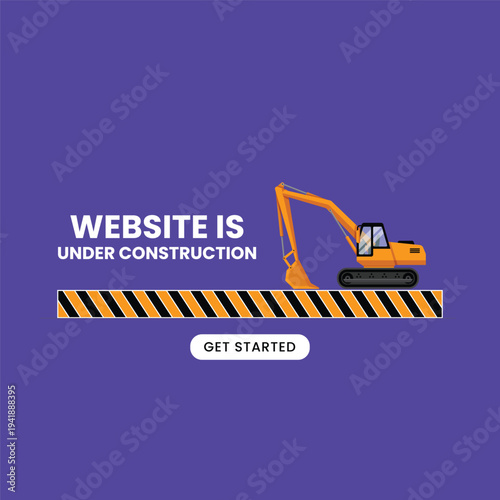 Website Under Construction Landing Page Illustration