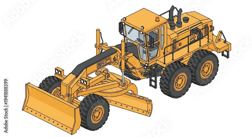 Heavy duty construction grader machine equipment vehicle.