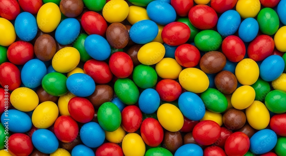 Obraz premium Colorful assortment of candy eggs in various hues