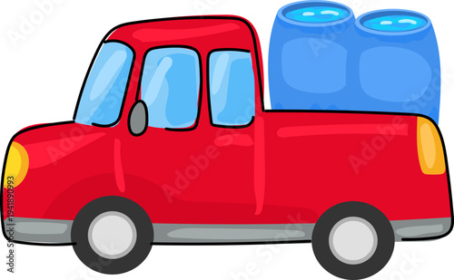 Colorful Festival Truck Cartoon Transport Clipart