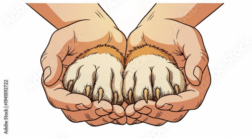 Hands Holding Fresh Garlic Bulbs Together.