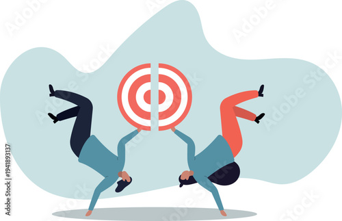 company target, teamwork develop objective together or ambition.human life and situation.