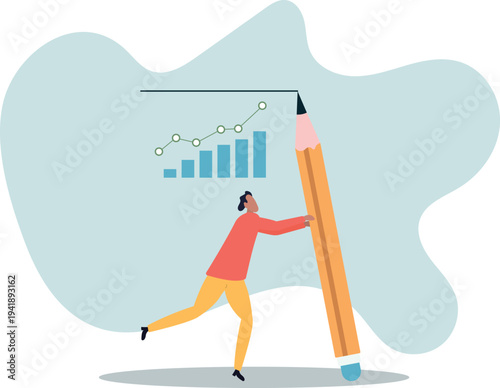 Set expectation or KPI, key performance indicator for improvement or work success, growth or growing.human life and situation.