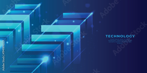 Chart graph with up arrow hologram and businessmen technology background. Rise chart bar. Stock market or growth business concept. Digital low poly light blue style. Vector