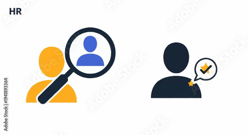 HR Recruitment Iconic Human Resources Graphics.