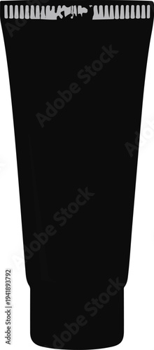 A black tube with a ribbed cap, simple, clean, and modern presentation