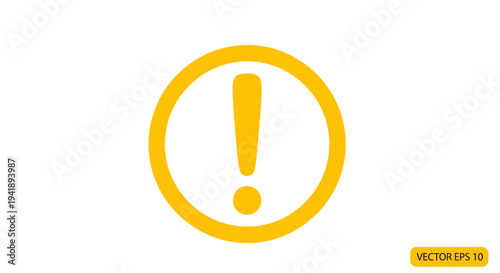 Warning sign illustration featuring an exclamation mark in a circle, symbolizing caution or alertness, often used in safety and hazard notifications