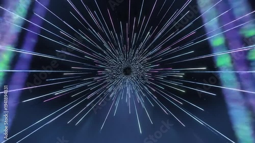 Abstract digital data flow network lines background animation.