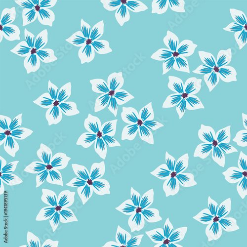 Cute pattern in small flower. Small colorful flowers. White background. Ditsy floral background. The elegant the template for fashion prints. - Vector