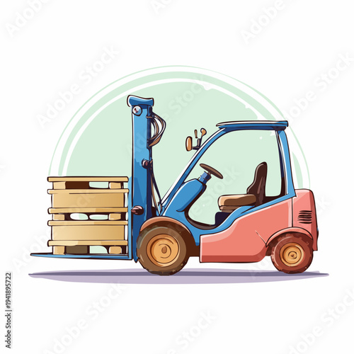 Forklift Operator Lifting Pallets.
