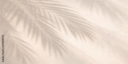 Shadowy Serenity: Soft light casts delicate shadows of palm fronds across a neutral surface, creating a tranquil and minimalist composition.