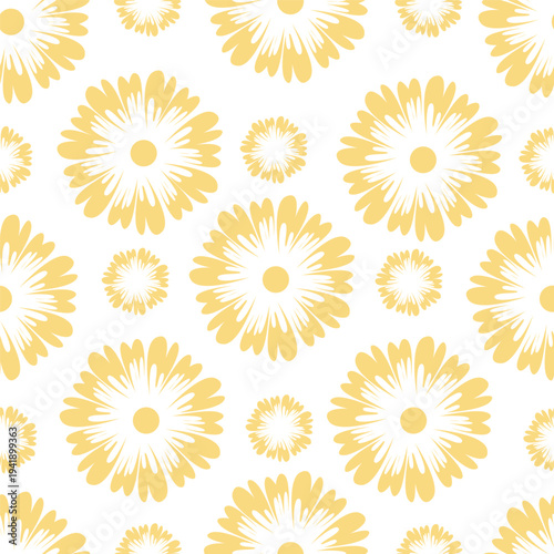 Seamless floral pattern, old fashion folk ornament with flowers branches. Cute botanical design, simple flower print: small hand drawn flowers branches arranged in a diagonal line. Vector pattern