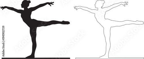 Silhouette of a dancer in a dynamic pose