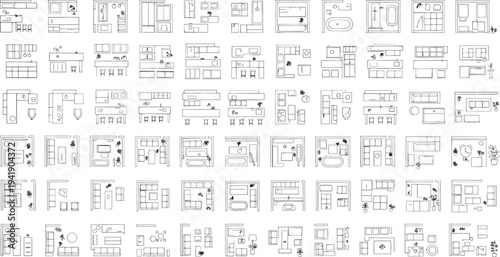 Isolated musical notes and staffs on transparent background