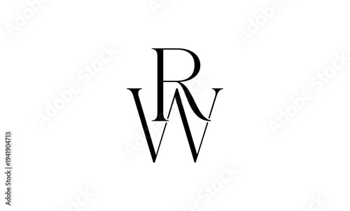 RW initial letter logo or RW monogram