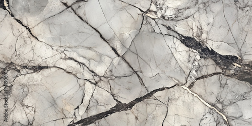 White marble texture with natural pattern for background or design art work. Marble granite white background wall surface black pattern graphic.