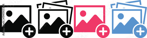 Colorful icons representing different types of image files and formats.