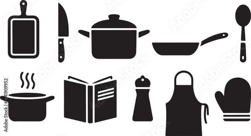 set of kitchen utensils