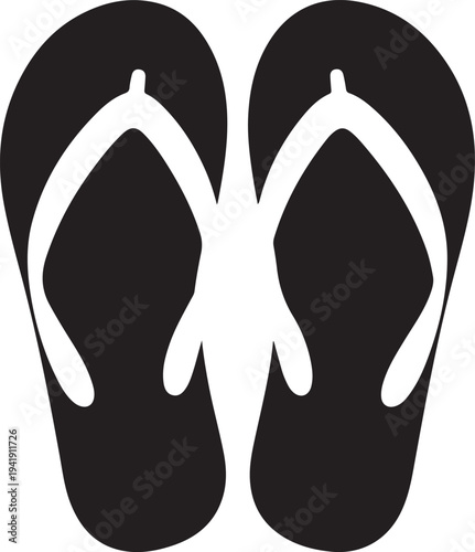 Geta icon.Flat silhouette version.