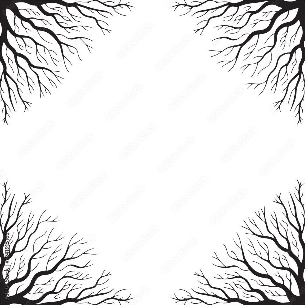 Obraz premium Halloween Scary Frame Border