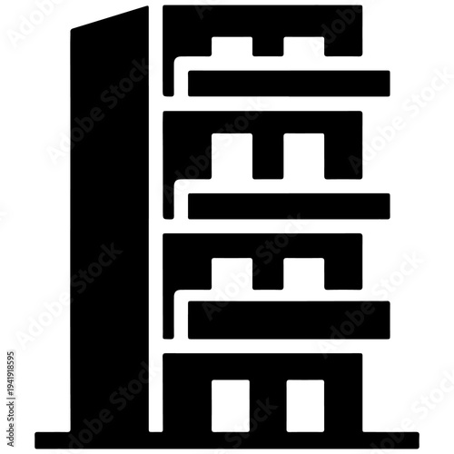 Cuadro en lienzo Modern residential building with multiple floors for urban living and housing so