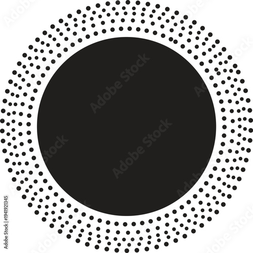 Black and white circular pattern.