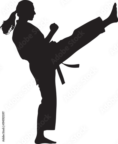Karate fighter woman