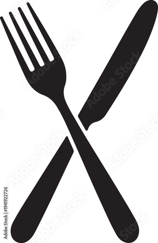 Knife, fork and spoon