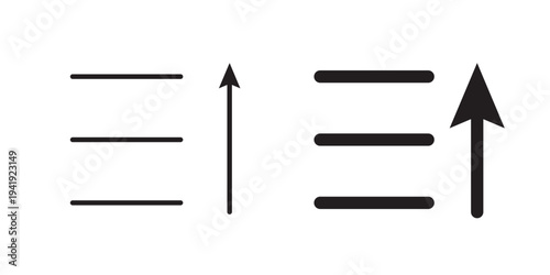 Sort amount up icon vector illustration designs pack. EPS10